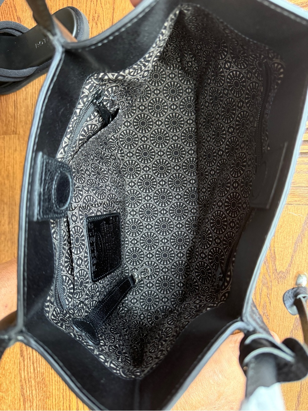 Brighton Black Floral-Embossed Shoulder Bag - Picture 3 of 7